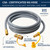 ABYDA 18 Feet 3/8" ID Natural Gas Grill Hose with Quick Connect Fittings, Ideal Natural Gas Line for Grills, Pizza Ovens, Heaters, and More Low Pressure Appliances