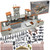 Gonsausola 500+ Pcs Military Base Building Brick Sets Include Defence Base Guard Tower for Army Mini Figures, Weapon Pack Accessories Kits Toys, Guns Weapons Building Block Toy for Kids