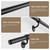 Thsgrt Stair Railing Indoor 5 Feet Hand Rails for Indoor/Outdoor Steps 1.5" Round Porch Railing Wall Mount Aluminum Hand Rails for Indoor Stairs Industrial Staircase Handrails