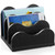 DRASTAR Mail Organizer Countertop, Letter Holder for Desk, Mail Sorter with 3 Slots, Black Small File Holder, Envelope Organizer for Home Office