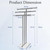 Kayfia 40'' Stainless Steel Towel Rack, Weighted Marble Base, 3 Tier