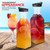 50oz Plastic Juice Carafe with Black Lids (4 Pack) 50 oz Carafes for Mimosa Bar, Drink Pitcher with Lid, Milk Container, Clear Beverage Containers for Fridge, Pantry Storage, Square Pitchers