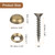 uxcell 12Pcs Brass Decorative Screws with Caps, 15mm Mirror Screws Cover Self-Tapping Screws for Furniture Fixing, Bronze