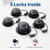 5 Pack Reusable Cabinet Locks Baby Proofing For Knobs, Length Adjustable Child Safety Locks, Easy to Use Safety Child Locks No Drill No Screws No Adhesive No Magnets No Tools. (Black)