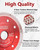ZORUNNA 2Pcs 4.5" Diamond Blade for Angle Grinder, Tile Saw Blades