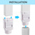 JXLXYY (2 Packs) Downspout Leaf Filter Downspout Cleanout,Leaf Removers, Gutter Downspout Protection,Downspout Diverter,Fits 2X3 and 3X4 Drainpipe- White