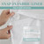 eachope No Hook Waffle Shower Curtain with Snap-in Liner, 71x77 Inch, White