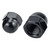 1/2-13 Black Acorn Hex Cap Nuts (10 pcs), 304 Stainless Steel 18/8, Black Oxide Coated, Acorn Dome Head Cap Nuts, Fayeploo