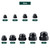 1/2-13 Black Acorn Hex Cap Nuts (10 pcs), 304 Stainless Steel 18/8, Black Oxide Coated, Acorn Dome Head Cap Nuts, Fayeploo
