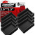 Ezprotekt Rectangle Rubber Caster Cups, 8 Pcs Non Slip Furniture Pads, 2.9" x 2.3" Anti-Slip Furniture Gripper, Furniture Stoppers to Prevent Sliding, Wheel Stoppers for Rolling Furniture (Black)