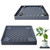 REDHUGO 2PCS Square Plant Caddy with Hidden Wheels, Heavy Duty Rolling Plant Stand Caddy with Wheels, Pot Base for Indoor Outdoor, Gray, 11 inches
