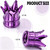 MEAJOO 4PCS Crown Style Tire Valve Stem Caps, Air Caps Cover, Aluminum Alloy Dustproof and Waterproof Valve Caps Cover fits Cars, Trucks, Bikes, Motorcycles, Bicycles Tire Caps(Purple)