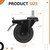 74064 Wheels for Pit Boss Replacement Wheels, 3" Locking Caster Wheels