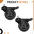 74064 Wheels for Pit Boss Replacement Wheels, 3" Locking Caster Wheels