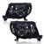 LQI Headlights Assembly Compatible with Toyota Tacoma 2005-2011 Bumper Headlamp Smoke lens Black Housing Clear Reflector Pair