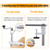 Heavy Duty Commercial Countertop Can Opener with 3 Spare Blades, Opener for Cans Up to 11.8”/30cm, Manual Table Can Opener, With Stainless Steel Blade and Plated Steel Base, Aluminum