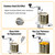 Heavy Duty Commercial Countertop Can Opener with 3 Spare Blades, Opener for Cans Up to 11.8”/30cm, Manual Table Can Opener, With Stainless Steel Blade and Plated Steel Base, Aluminum