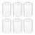 PATIKIL 6 x 4 Inch Clear Glass Shades Replacement, 6pcs Handmade Glass Lamp Shade Cylinder Lampshade Light Fixture with 1-5/8" Fitter for Chandelier Pendant Wall Sconces