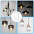 PATIKIL 6 x 4 Inch Clear Glass Shades Replacement, 6pcs Handmade Glass Lamp Shade Cylinder Lampshade Light Fixture with 1-5/8" Fitter for Chandelier Pendant Wall Sconces