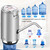 GentleJet Drinking Water Dispenser for 5 Gallon Bottle, Electric Rechargeable Portable Water Dispenser, USB Charging Water Bottle Pump with Switch for 2, 3, 4, 5 Gallon Jug (Silver)