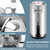 GentleJet Drinking Water Dispenser for 5 Gallon Bottle, Electric Rechargeable Portable Water Dispenser, USB Charging Water Bottle Pump with Switch for 2, 3, 4, 5 Gallon Jug (Silver)