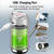 GentleJet Drinking Water Dispenser for 5 Gallon Bottle, Electric Rechargeable Portable Water Dispenser, USB Charging Water Bottle Pump with Switch for 2, 3, 4, 5 Gallon Jug (Silver)