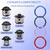 Beaquoei 4 Pack 3 Qt Sealing Ring for Instant pot Replacement Silicone Gasket Seal Rings with 4 Colors with 4 Float Valve Seal Gasket, Fits Mini 3, Duo/Plus 3, Ultra 3, Lux 3, Nova 3 Quart