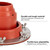 Tent Stove Jack Kit: Flexible Silicone Pipe Boot, High Temp Flue Flashing for Bell Tent, Yurt, & Wood Burners (Triple Wall Pipe Compatible, Stove Pipe OD 1 3/4"-3 1/4")(Orange)