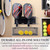 MyGift 16.5 Inch Pickleball Paddle Rack Black Metal Wall Organizer