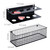 MyGift 16.5 Inch Pickleball Paddle Rack Black Metal Wall Organizer