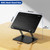 BESIGN BS01 Book Stand for Reading, Adjustable Book Holder, Ergonomic Laptop Stand with Elastic Page Clips for Music Scores, Recipe, Tablet, Laptop (Black)