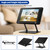 BESIGN BS01 Book Stand for Reading, Adjustable Book Holder, Ergonomic Laptop Stand with Elastic Page Clips for Music Scores, Recipe, Tablet, Laptop (Black)