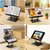 BESIGN BS01 Book Stand for Reading, Adjustable Book Holder, Ergonomic Laptop Stand with Elastic Page Clips for Music Scores, Recipe, Tablet, Laptop (Black)