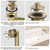 Sogmeter Champagne Brushed Gold Bronze Bathtub Drain, Hair Catcher and 2-Hole Overflow Faceplate, 11.5/16 UNC, Lift and Turn Bathtub Drain Replacement, Tub Drain Stopper