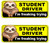 NIMONA Student Driver Magnet for Car - Funny 2 Pack Please Be Patient Removable Magnetic Bumper Sticker Set - Reflective New Driver Safety Sign - Weather-Resistant - 10 x 4 inch (Student-1#)