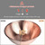 YOIHOJET 8''Pure Copper Bowl, 99.99% Copper Bowl for Kitchen, Coppers Mixing Bowls for Salad, Egg Beating, Pure Coppers Bowls for Family Friends