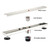 24‑Inch Linear Shower Drain, Brushed Nickel Tile‑Insert Panel
