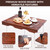 Acacia Wood Stove Top Cover - Electric & Gas Stove - 30"L x 22"W x 2.5"Th Raised Cutting Board with Adjustable Legs & Juice Grooves