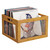 AEEHFENG Vinyl Record Storage Record Crate Bamboo Visual Record Holder - Stylish Vinyl Storage Solution with Large Capacity, Record Album Storage for Modern Organization