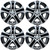 Hubcap Replacement for Toyota Rav4 2013, 2014, 2015, 2016, 2017, 2018, 17-inch Heavy Duty Premium Quality, Silver and Black, Set of 4