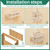 Juexica 4 Pairs False Cabinet Front Clip False Drawer Clips, Transparent