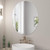 JUNEBRUSHS Oval Mirror, Acrylic Oval Bathroom Mirrors 17x14 Inchs