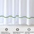 youngseahome White Shower Curtain with Oliver Green Border, Modern Chic Faux Linen Fabric Shower Curtains for Bathroom and Hotel,72 x 72 Inches