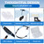 YOCTOSUN Magnifying Glasses for Close Work with 3 LED Lights, Storage Case, Head Strap and 5 Detachable Lenses 0.75X,1.25X,2.0X,3.0X 4.0X, Headset Magnifier for Jewelry, Hobby & Crafts