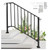 Kojem 4-5 Step Hand Rail, Adjustable for 4-5 Steps Outdoor Stair Railing,
