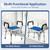 Shower Chair for Inside Shower 500lbs - Bariatric Shower Seat with Arms & Back, 6 Height Adjustment & Reinforced Crossbars for Elderly/Disabled Adults, Blue