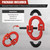 RULLINE 2-Pack 1/2" Heavy-Duty Safety Chain Connector: G80 Tow Hitch Hammerlock Coupling Link with 12000 lbs Load Capacity Red