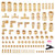 HASAOMOI 101Pcs Brass Compression Tube Pipe Fittings, Air Nylon Tubing Fittings Assortment Kits 1/4" 1/8" 3/8" 1/2" 5/8" Union/Tee/Elbow/Straight Connector for Industrial Use or Trucks Trailers