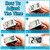 Frienda 3 Pieces Mini Small Digital Clock Stick On,White,Black,Blue