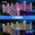 VOLISUN Solar Post Cap Light 4Pack White: RGB Color Changing - Fence Post Lights Solar Outdoor Waterproof for 4x4 x5 x6 WoodenVinyl Post